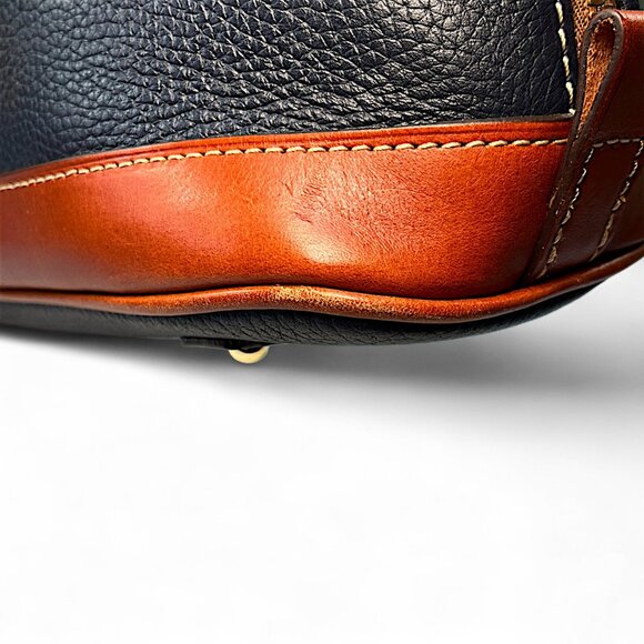 Dooney & Bourke Top Zip Cobalt Blue Satchel Purse Pebbled Grain Leather Bag - Picture 12 of 14